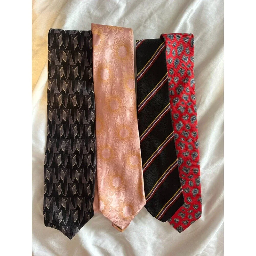 Vintage Silk Ties Lot 4 BCBG Cambridge Classics JF Ferrar British Style England - Picture 4 of 5